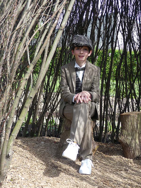 Costume enfant `Peaky Blinders` couleur camel