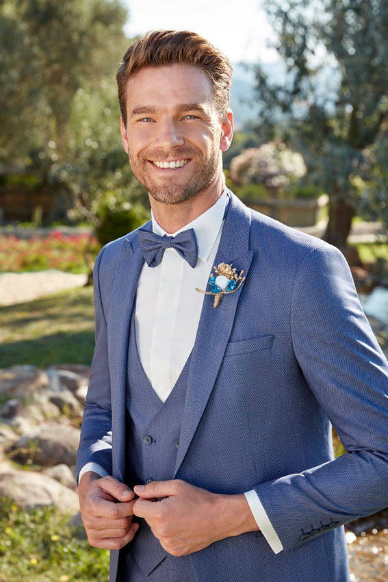 Costume homme chevron bleu