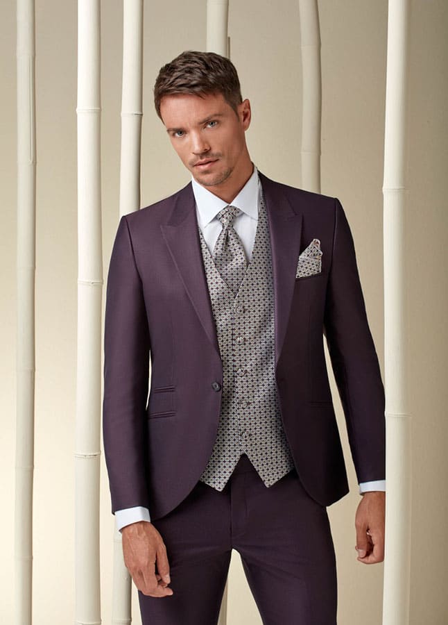 Photo d'un costume chic prune
